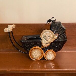 Yankee Candle Tea Light Holder 2012 Boney Bunch Baby Carriage Skeleton Baby